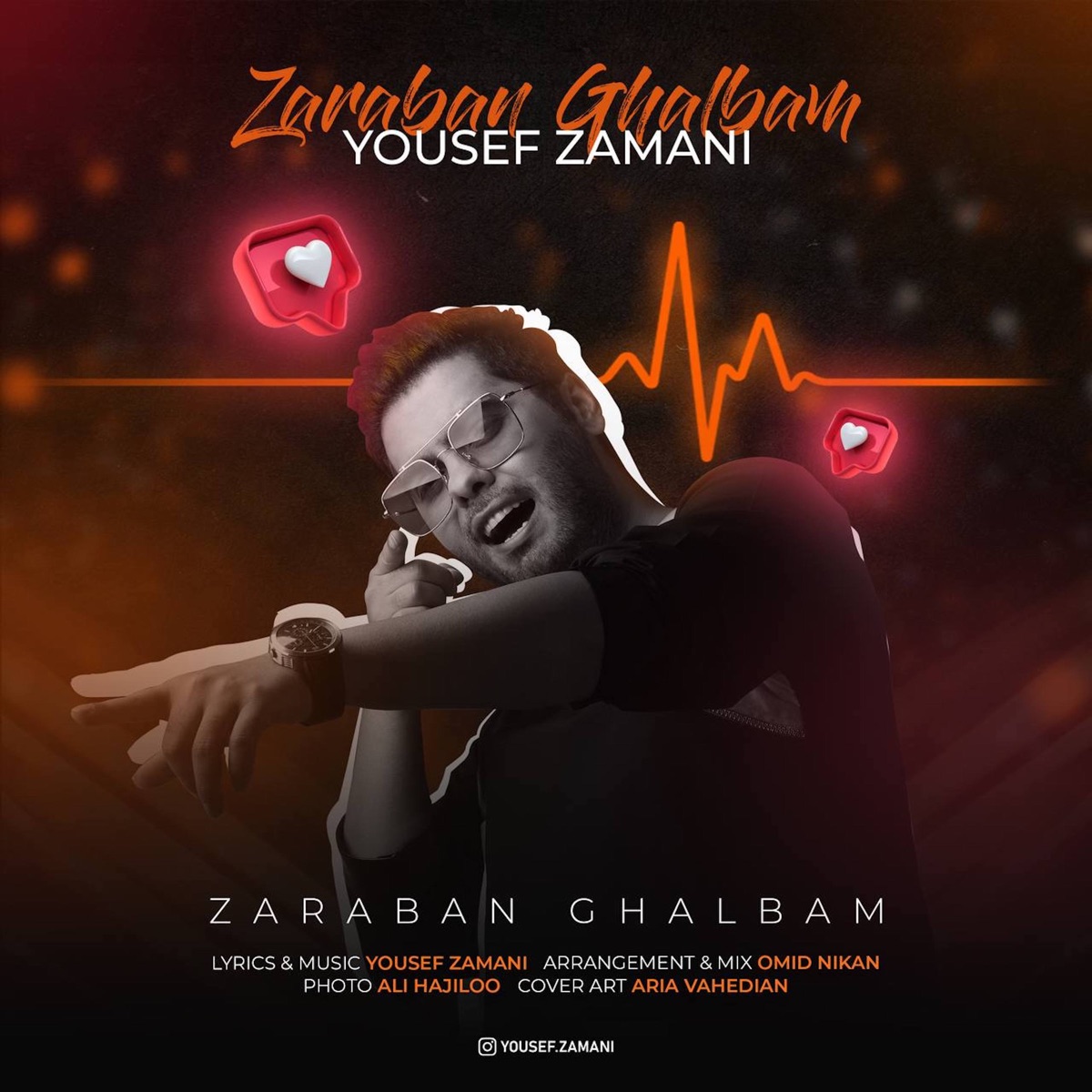 کاور Zaraban Ghalbam - Single